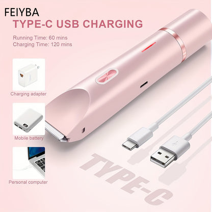 Damski 2w1 Elektryczny Depilator – Bezprzewodowy Trymer do Bikini, Pach i Nóg z Możliwością Użycia na Sucho i Mokro